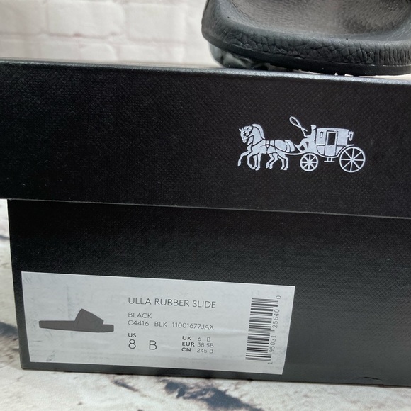 COACH ULLA SLIDES new in box (black) Size 8 - Picture 11 of 14